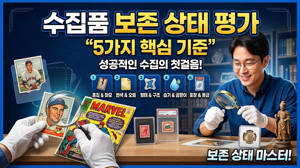 수집품의 보존 상태를 평가하는 기본적인 기준